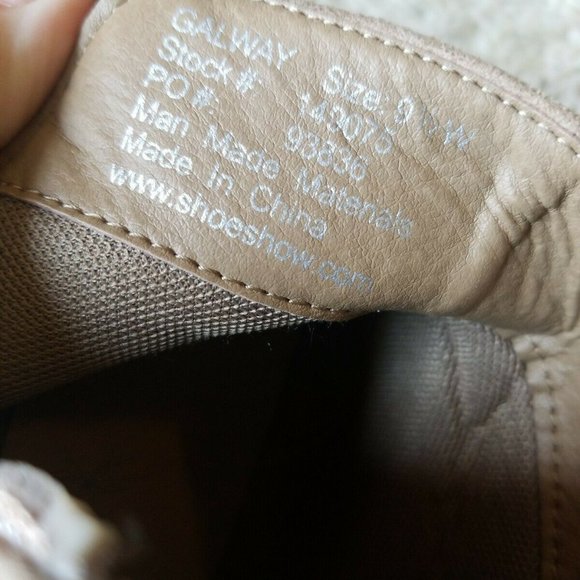 Hot Tomato 9.5w Wide Booties Galway Tan Ankle Boot - Picture 3 of 11